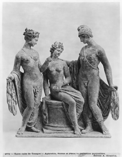 Aphrodite, Helen and Paris, from Tanagra by Greek School